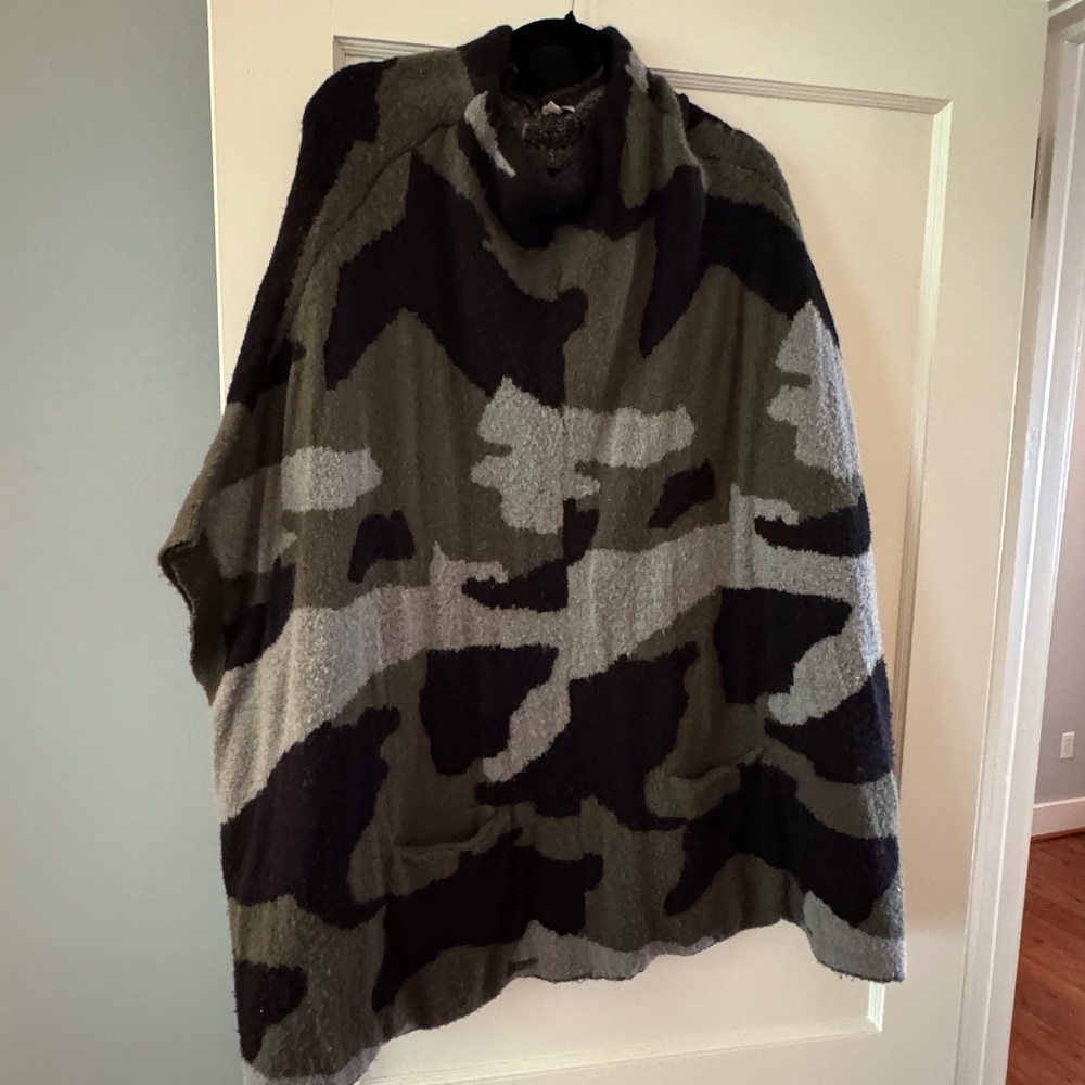 Anthropologie Camo Poncho